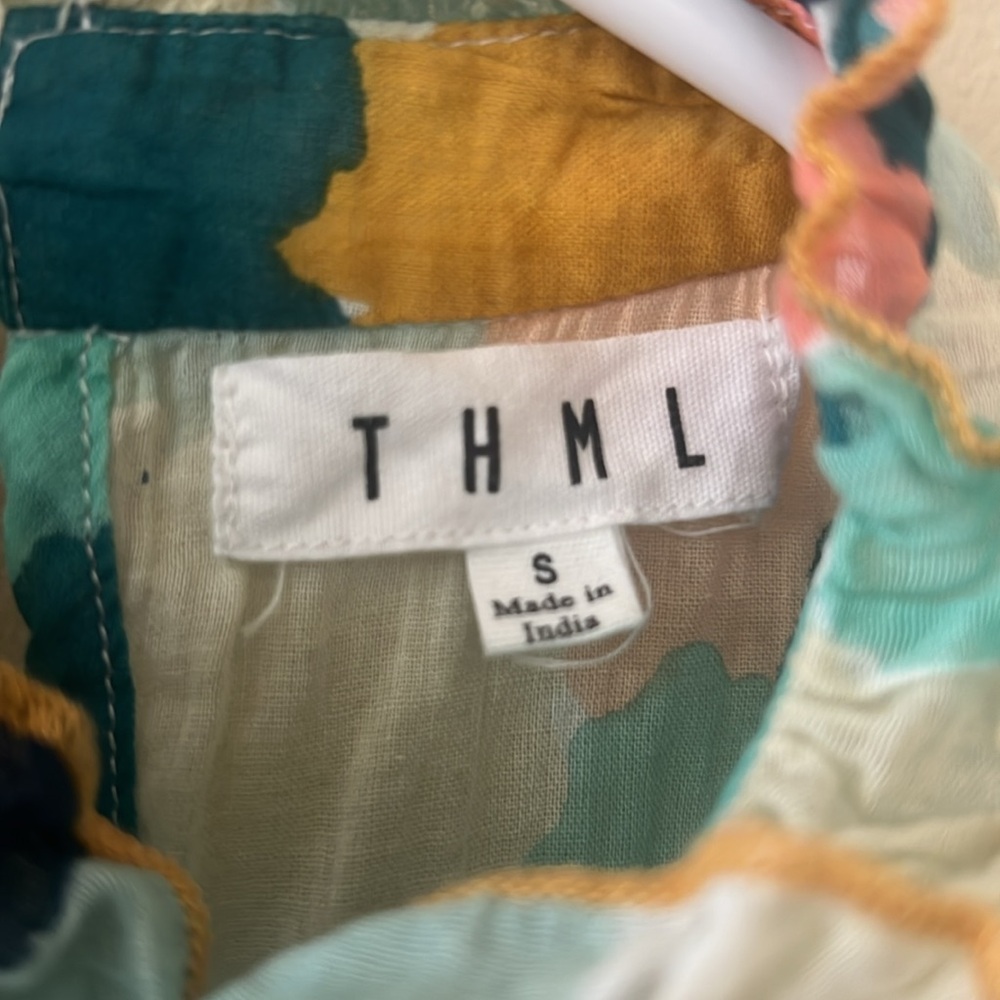 THML Multicolor Ruffle Sleeve Top - Picture 2 of 3